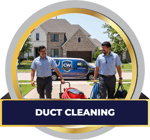 CW Service Pros technicians arriving for a duct cleaning appointment